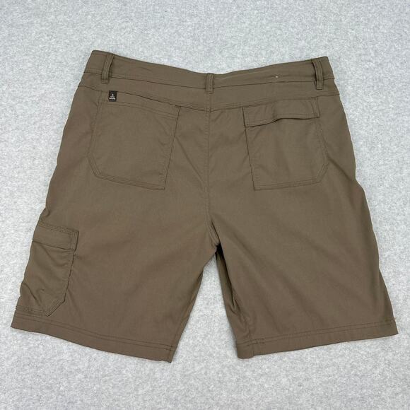 Prana Stretch Zion Cargo Short Mens 38x10 Brown Adjustable Waist UPF 50+ Hiking - Picture 7 of 11